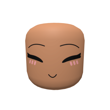 Roblox Item Happy Closed Eyes Anime Head - Nougat