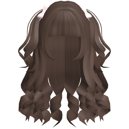  ♡ : brown pretty princess long curly hair  Roblox item