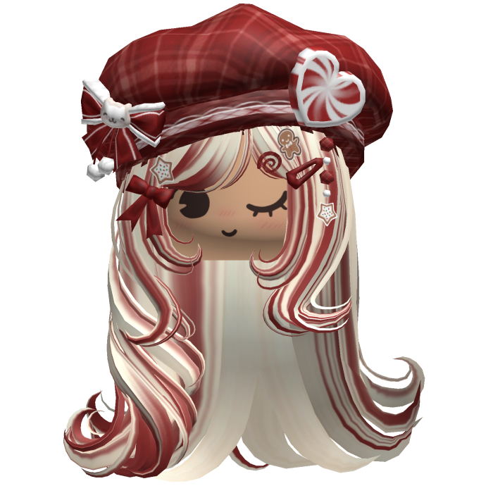 ♡ Christmas Fluffy Beret Combo (Beige & Red)