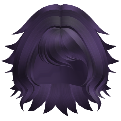 Messy Fluffy Bob Hair (Dark Purple)