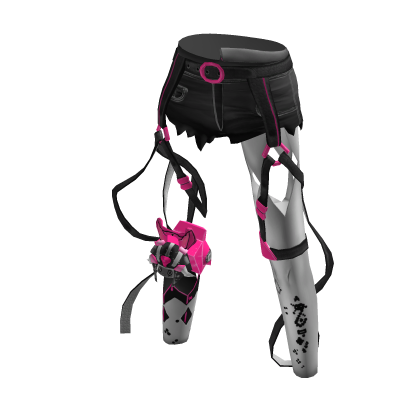 Straps Shorts with Mecha Bunny Black thumbnail