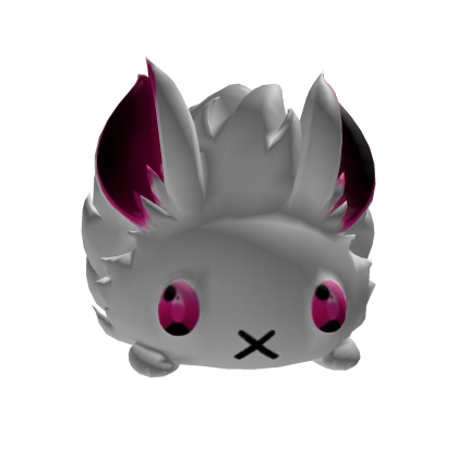 Evil Rabbit Head/Hat (White & Pink)