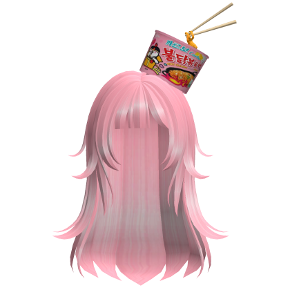 Korean Buldak Pink Ramen Pink Girly Hair
