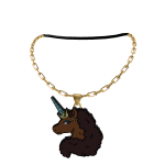 Brown Unicorn Necklace