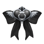 Giant Black Princess Heart Bow