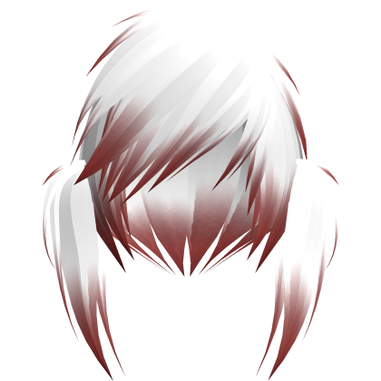 emo scene vkei white red moe pigtails