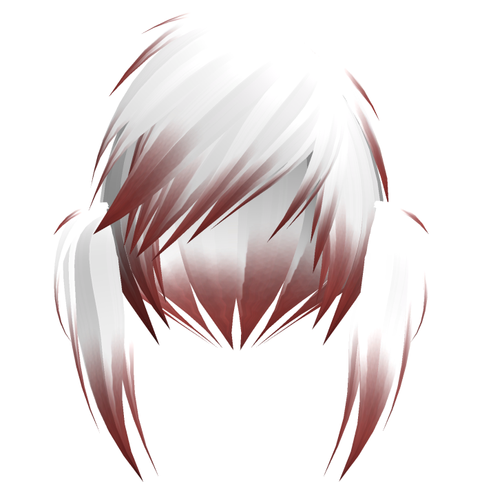 emo scene vkei white red moe pigtails