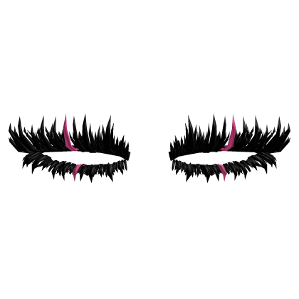 ✩ Dramatic Cateye Lashes w Pink Colored Spikes