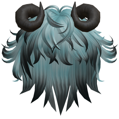 Ram Horn Shag Hair - Ice Blue