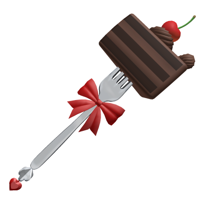 🍀Cute Core Cake on Fork(Chocolate)