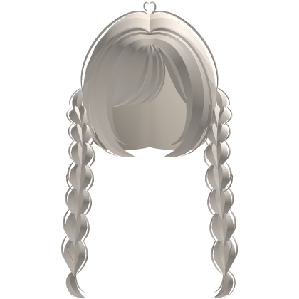 cute front double doll braids in blonde Roblox item