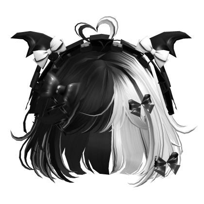 Goth Bob w/Maid Headband (Black&White)
