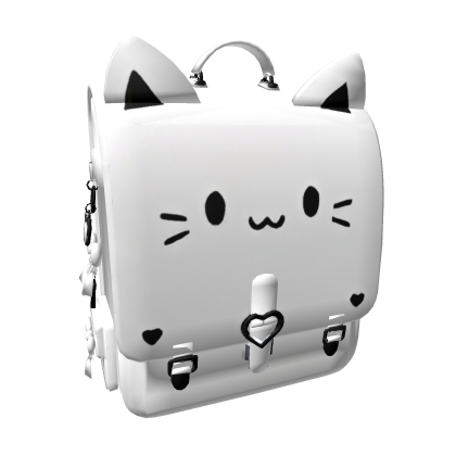Japan cute cat backpack white