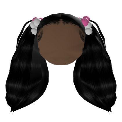 Doll Curly Black Pigtails Roblox item