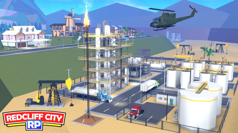 Oil Refinery & Desert