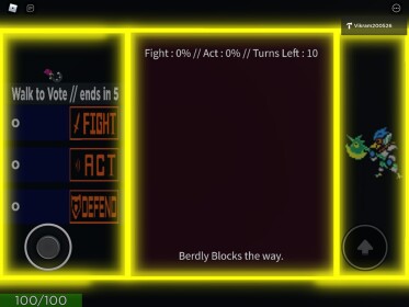 Deltarune Berdly Fight in Roblox cause why not lol