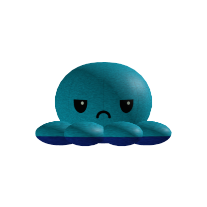 Cyan Floating Grumpy Octopus Hat