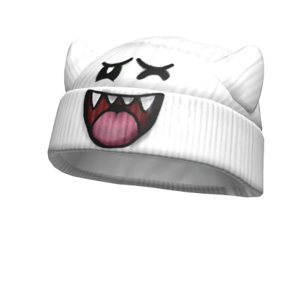 Spooky Ghost White Beanie