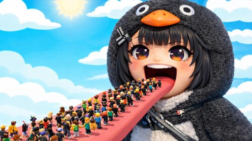 Jump Into GUGUGAGA Penguin