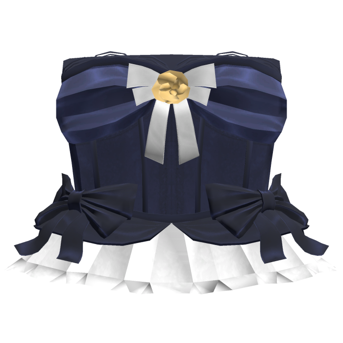 🎀 Coquette Ruffle Bow Corset Dress Royal Blue