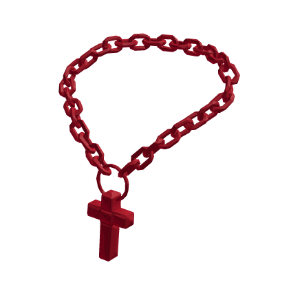 Pure Ruby Cross on a Ruby Chain! thumbnail