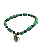 Jade Necklace with Shell Pendant