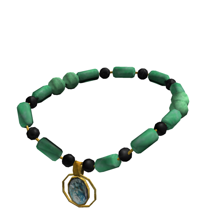 Jade Necklace with Shell Pendant
