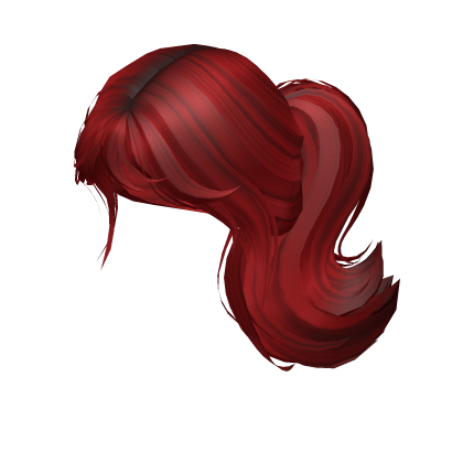 Roblox Item Spiked Fluffy Ponytail in Red