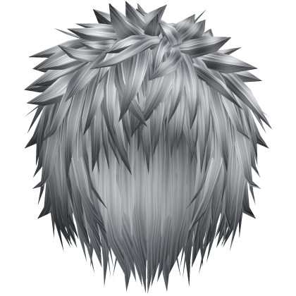 Silver Grey Messy Anime Spiky Gothic Emo Boy Hair Roblox item