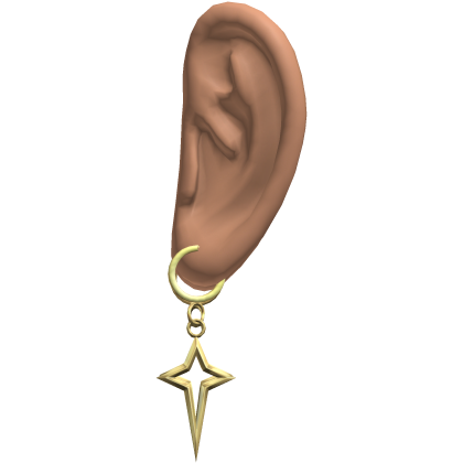 Y2K Gold Cross Earrings Ears