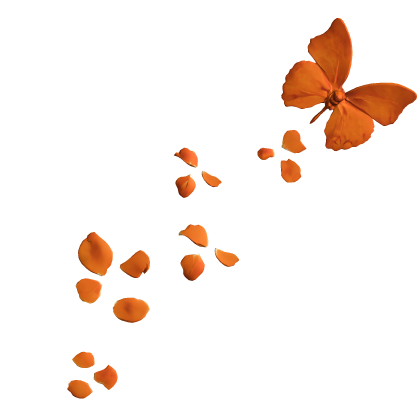 Orange Trailing Face Petals with Butterfly