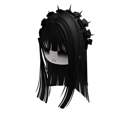 pelo liso cpn diadema de puas gotica y kawaii cute Roblox item