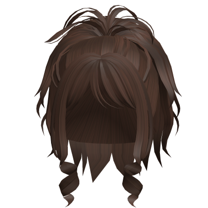 Curly Beachy Messy Ponytail (Brown) Roblox item
