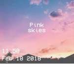 Pink skies...