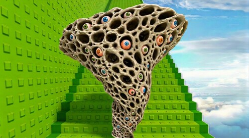 Leo trèo tháp tornado đáng sợ Trypophobia