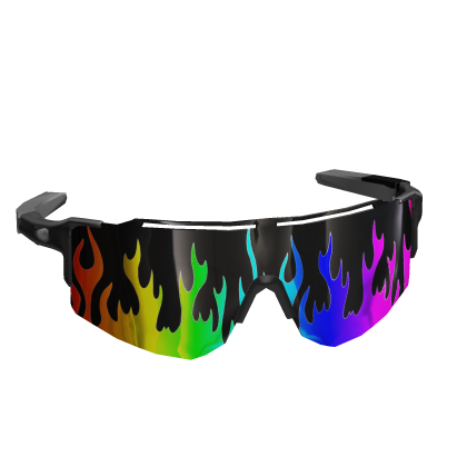 cool rainbow flaming tactical sunglasses thumbnail