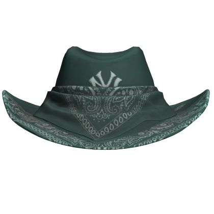Teal NYC Bandana Cowboy Hat