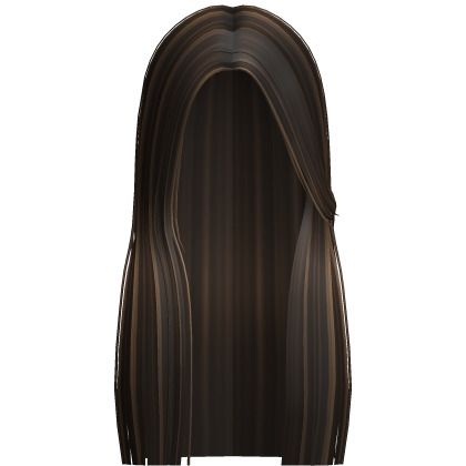 Dark Brown Baddie Straight Long Hair w/ Highlights Roblox item