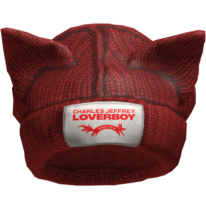 Red Bunny Ears Beanie