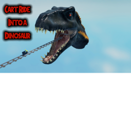 Cart Ride Into A Dinosaur