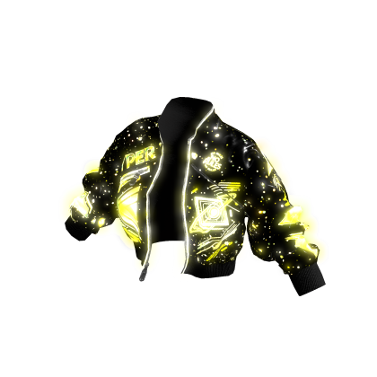 Yellow Holographic Glow Crop Jacket[MAX]