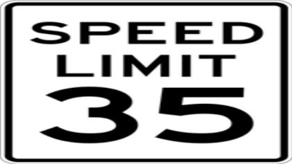 Speed Limit 35 Sign Roblox decal