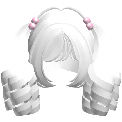 ꒰♡꒱ sweet princess white curly pigtails