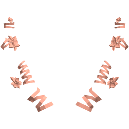 sakura horns ribbon bows add on orange Roblox item
