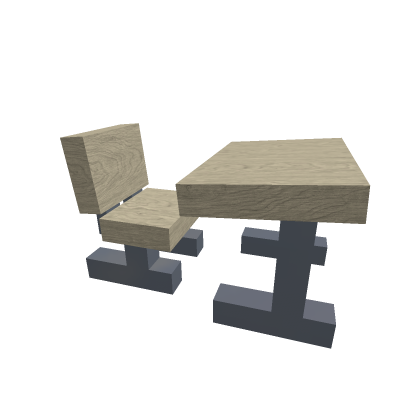 School desk and chair