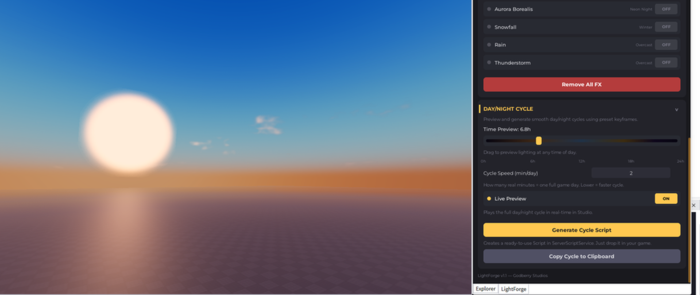 LightForge — Lighting Preset Manager preview 3