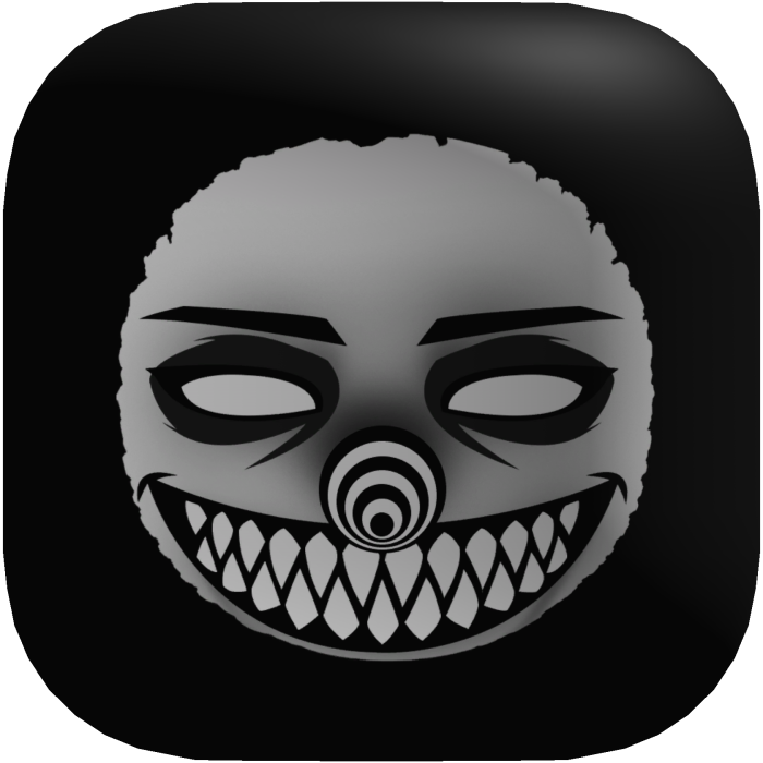 Creepy Clown Face [Monochrome]