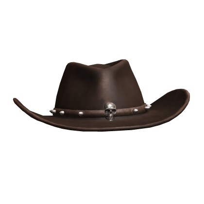 Brown Skull Cowboy Hat