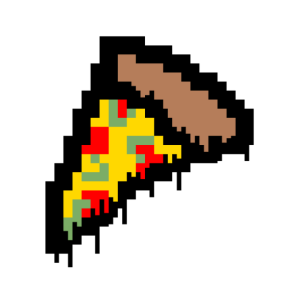 Retro Pixel Pizza Graffiti Melt Drip Roblox decal