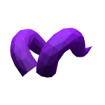 Purple Long Flow Horns